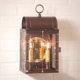 OUTDOOR COLONIAL SCONCE Lantern Handcrafted Antique Copper Dual Candle Wall Lamp