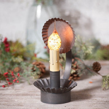 Country LightingCabin Chamberstick with Reflector in Kettle Blackaccent lightaccent lightingSaving Shepherd