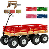 WagonFULLY LOADED DOUBLE TANDEM WAGON - 3 Deluxe Maple Cushioned Benches All Terrain TiresAmishWheelsfun & gamesSaving Shepherd
