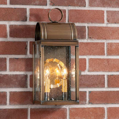 Outdoor LightTOWN LATTICE OUTDOOR LIGHT - Solid Weathered Brass with 2 BulbsbrassoutdoorSaving Shepherd