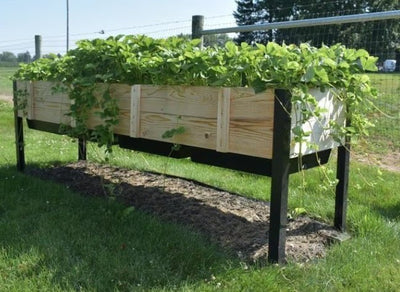 Raised Garden Bed8' x 2' RAISED GARDEN BED - Red Cedar Elevated Plant Boxgardengarden cartSaving Shepherd