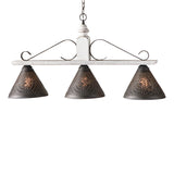 Country LightingWELLINGTON BAR ISLAND LIGHT Large Wood & Wrought Iron Fixturebarbar lightSaving Shepherd