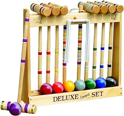 CroquetCROQUET SET & CADDY 8 Player 24" Maple & Brass Amish Handmade USAcroquetfun & gamesSaving Shepherd