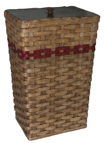 Trash BasketKITCHEN TRASH BASKET - 13 Gallon Hand Woven Wastebasket with Wood LidAmishbasketSaving Shepherd