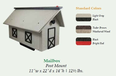 MailboxCLASSIC MAILBOX - All Weather Poly Post Mount USAGreen MeadowmailboxSaving Shepherd