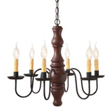LARGE "GETTYSBURG" COLONIAL CHANDELIER - 6 Arm Light in 5 Textured Finishes