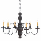 Country LightingPRIMITIVE WOODSPUN CHANDELIER Handcrafted 6 Arm Rustic Colonial Ceiling LightcandelabracandleSaving Shepherd