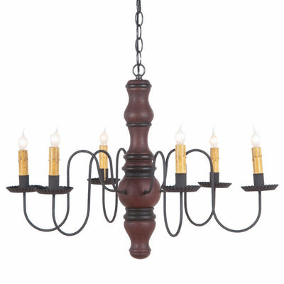 Country LightingPRIMITIVE WOODSPUN CHANDELIER Handcrafted 6 Arm Rustic Colonial Ceiling LightcandelabracandleSaving Shepherd