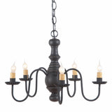 5 ARM LANCASTER WOODSPUN CHANDELIER Handcrafted Candelabra Ceiling Light