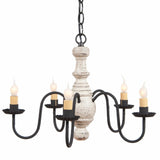 5 ARM LANCASTER WOODSPUN CHANDELIER Handcrafted Candelabra Ceiling Light