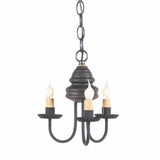 Country LightingWOOD and METAL CHANDELIER Primitive Colonial 3 Candle Candelabra USAcandelabracandleSaving Shepherd