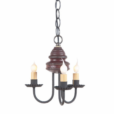 Country LightingWOOD and METAL CHANDELIER Primitive Colonial 3 Candle Candelabra USAcandelabracandleSaving Shepherd