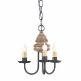 Country LightingWOOD and METAL CHANDELIER Primitive Colonial 3 Candle Candelabra USAcandelabracandleSaving Shepherd