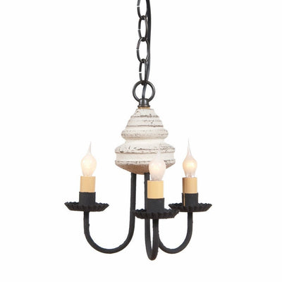 Country LightingWOOD and METAL CHANDELIER Primitive Colonial 3 Candle Candelabra USAcandelabracandleSaving Shepherd