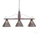 Country LightingWELLINGTON BAR ISLAND LIGHT Large Wood & Wrought Iron Fixturebarbar lightSaving Shepherd