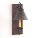 Country LightingWOOD WROUGHT IRON & PUNCHED TIN "CRESTWOOD" WALL SCONCE LIGHTcandelabracandleSaving Shepherd