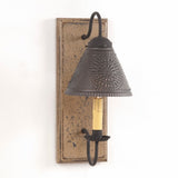 Country LightingWOOD WROUGHT IRON & PUNCHED TIN "CRESTWOOD" WALL SCONCE LIGHTcandelabracandleSaving Shepherd