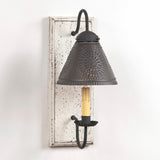 Country LightingWOOD WROUGHT IRON & PUNCHED TIN "CRESTWOOD" WALL SCONCE LIGHTcandelabracandleSaving Shepherd