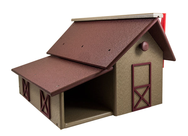 MailboxCLASSIC MAILBOX with PAPER BOX - All Weather Poly Post Mount USAGreen MeadowmailboxSaving Shepherd