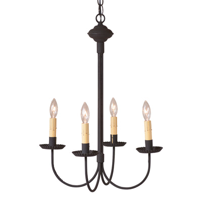 Chandeliers & Ceiling Fixtures4 Arm GRANDVIEW CHANDELIER - Textured Black Candelabra USA HandcraftedcandelabrachandelierSaving Shepherd