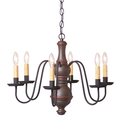 Chandeliers & Ceiling Fixtures"CHESTERFIELD" CHANDELIER - 6 Arm Woodspun Fixture in 5 Textured Finishesceiling lightChandelierSaving Shepherd