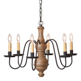 Chandeliers & Ceiling Fixtures"CHESTERFIELD" CHANDELIER - 6 Arm Woodspun Fixture in 5 Textured Finishesceiling lightChandelierSaving Shepherd