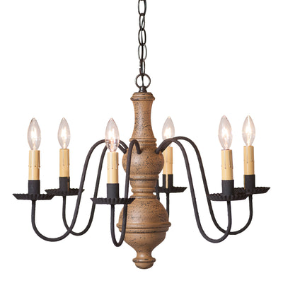 Chandeliers & Ceiling Fixtures"CHESTERFIELD" CHANDELIER - 6 Arm Woodspun Fixture in 5 Textured Finishesceiling lightChandelierSaving Shepherd