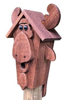 BirdhouseRUSTIC MOOSE BIRDHOUSE - Amish Handmade Mushroom Wood Housebirdbird houseSaving Shepherd