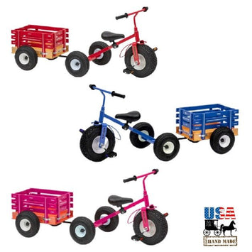 Lapp WagonsAMISH TRICYCLE with TRAILER - Heavy Duty Big Kids Trike & Cart USAAmishWheelstricycleSaving Shepherd