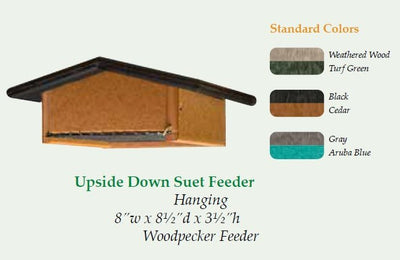 Bird FeederUPSIDE DOWN SUET FEEDER - Perfect for Flickers Woodpeckers NuthatchesAmishbirdSaving Shepherd