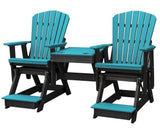 Adirondack Chair2 ADIRONDACK GLIDER BALCONY CHAIRS with TABLE - Tandem 4 Season Set in 6 ColorsAdirondackchairSaving Shepherd
