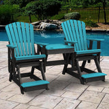 Adirondack Chair2 ADIRONDACK GLIDER BALCONY CHAIRS with TABLE - Tandem 4 Season Set in 6 ColorsAdirondackchairSaving Shepherd