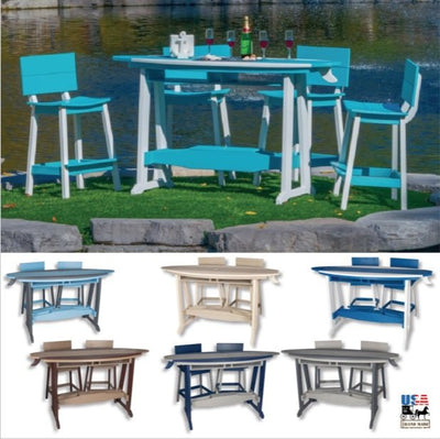 Table & Chairs6' SURFBOARD TABLE & 4 CHAIRS - 4 Season Poly Furniture SetbarbistroSaving Shepherd