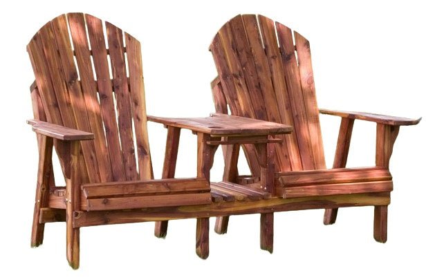 Table & ChairsADIRONDACK CHAIRS & TABLE COMBO - Amish Red Cedar Outdoor FurnitureAdirondackbenchSaving Shepherd