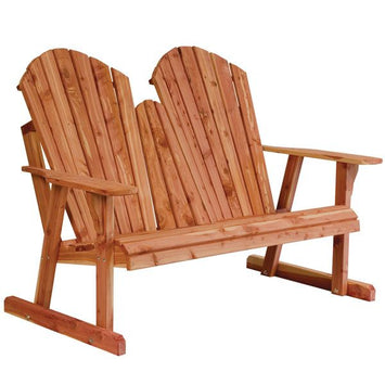 Benches & StoolsEZ IN & OUT ADIRONDACK LOVESEAT BENCH - Amish Red Cedar Outdoor FurnitureAdirondackbenchSaving Shepherd