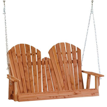 SwingADIRONDACK PORCH SWING - Amish Red Cedar 4' & 5' SwingschairchairsSaving Shepherd