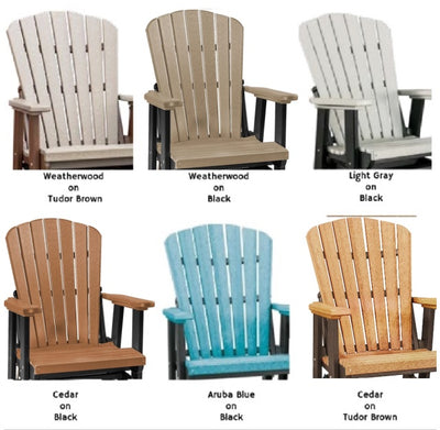 Adirondack Chair2 ADIRONDACK GLIDER CHAIRS with TABLE - Fan Back 4 Season Set in 6 ColorsAdirondackchairSaving Shepherd