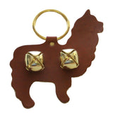 Door ChimeALPACA DOOR CHIME - HANDCUT LEATHER with SLEIGH BELLS - Amish Handmade in USAbellsCatSaving Shepherd