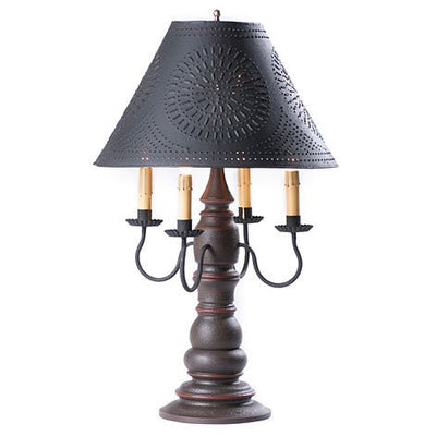 Country LightingLarge Bradford Table Lamp with Punched Tin Shade in 5 Distressed FinisheslamplightSaving Shepherd