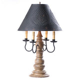 Country LightingLarge Bradford Table Lamp with Punched Tin Shade in 5 Distressed FinisheslamplightSaving Shepherd