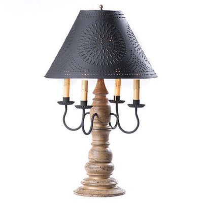 Country LightingLarge Bradford Table Lamp with Punched Tin Shade in 5 Distressed FinisheslamplightSaving Shepherd