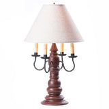 Country LightingLarge Bradford Table Lamp with Ivory Linen Fabric Shade in 5 Distressed FinisheslamplightSaving Shepherd