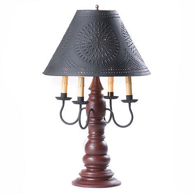 Country LightingLarge Bradford Table Lamp with Punched Tin Shade in 5 Distressed FinisheslamplightSaving Shepherd