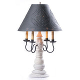 Country LightingLarge Bradford Table Lamp with Punched Tin Shade in 5 Distressed FinisheslamplightSaving Shepherd