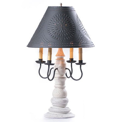 Country LightingLarge Bradford Table Lamp with Punched Tin Shade in 5 Distressed FinisheslamplightSaving Shepherd