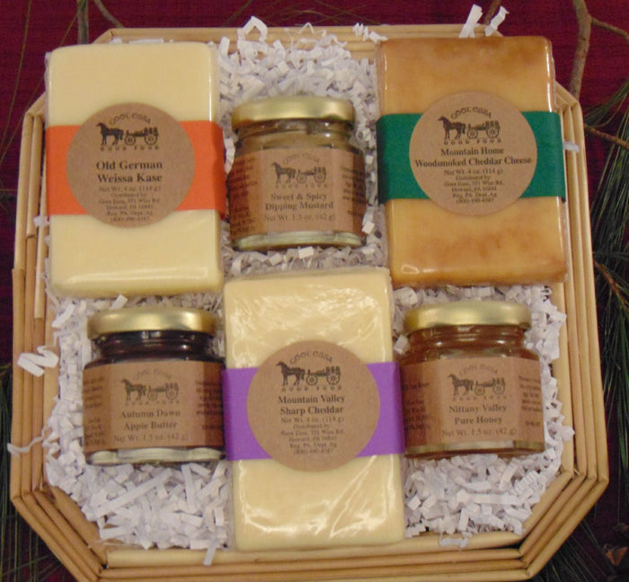 Food Gift BasketsAMISH TASTES - 3 Cheeses & 3 Sweet and Sour CondimentsbundledelicacySaving Shepherd