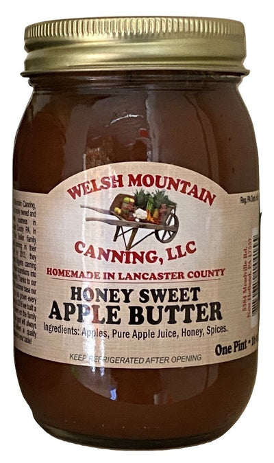 HONEY SWEET APPLE BUTTER - Amish Fresh Homemade Spread with No Sugar Added