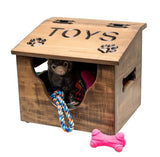 Pet Toy BoxDOG TOY BOX - Solid Brown Maple or Red Oak with Sandstone FinishCatcatsSaving Shepherd