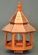 Bird Feeder27” COPPER TOP BIRD FEEDER - Large Natural Cedar Gazebobirdbird feederSaving Shepherd