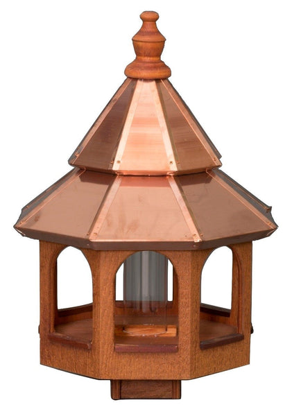 Bird Feeder27” COPPER TOP BIRD FEEDER - Large Natural Cedar Gazebobirdbird feederSaving Shepherd